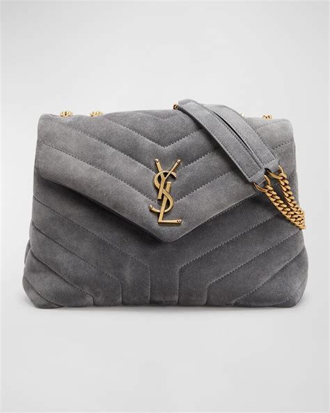 ysl grey loulou|ysl loulou puffer suede.